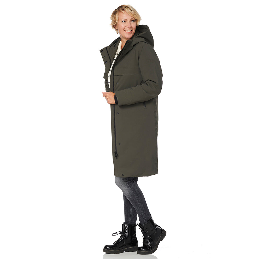 Happy Rainy Days Boston Winterjacke Damen Oliv