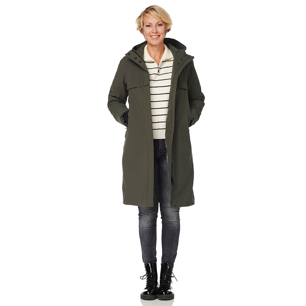 Happy Rainy Days Boston Winterjacke Damen Oliv