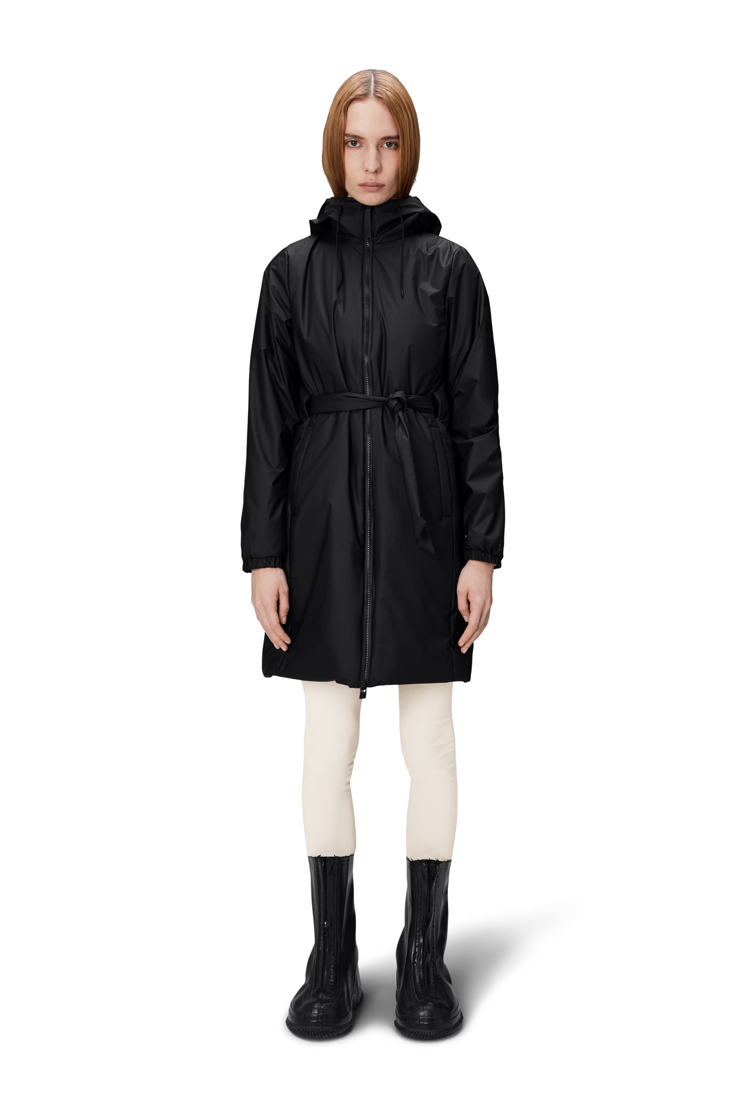 RAINS Lohja insulated Curve Jacket W3T2 Black najaar/winter