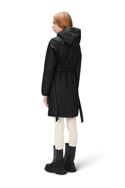 RAINS Lohja insulated Curve Jacket W3T2 Black najaar/winter