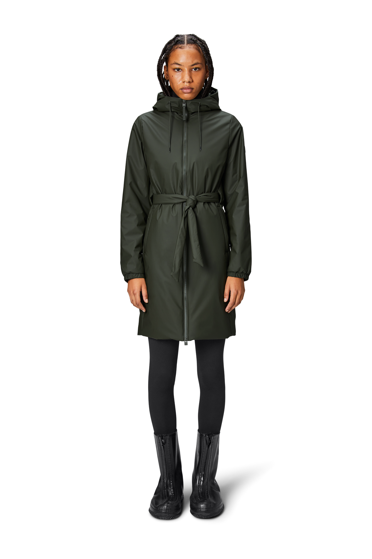 RAINS Lohja insulated Curve Jacket W3T2 Green najaar/winter