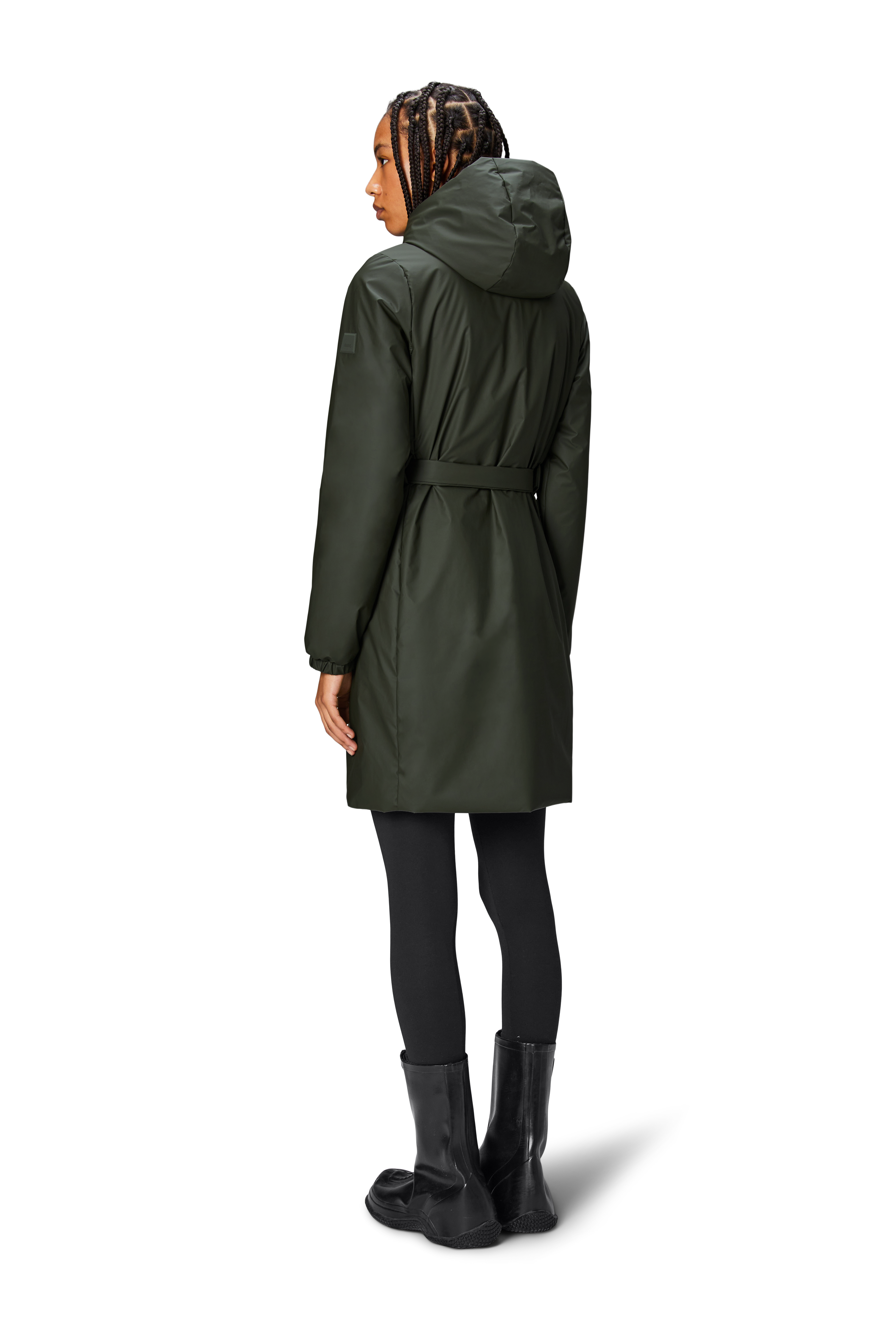 RAINS Lohja insulated Curve Jacket W3T2 Green najaar/winter