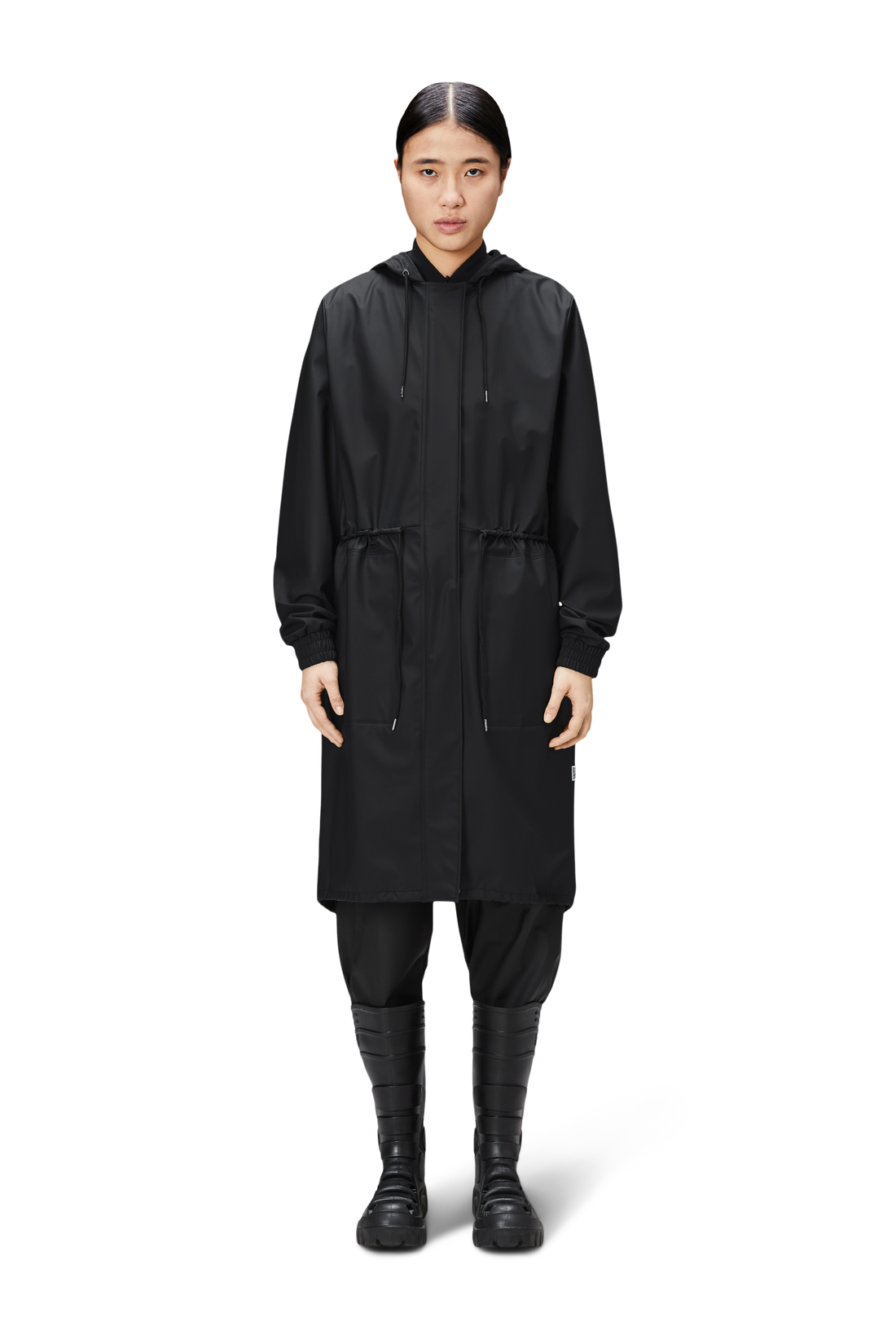 RAINS String W Parka W3 Schwarze Narbung