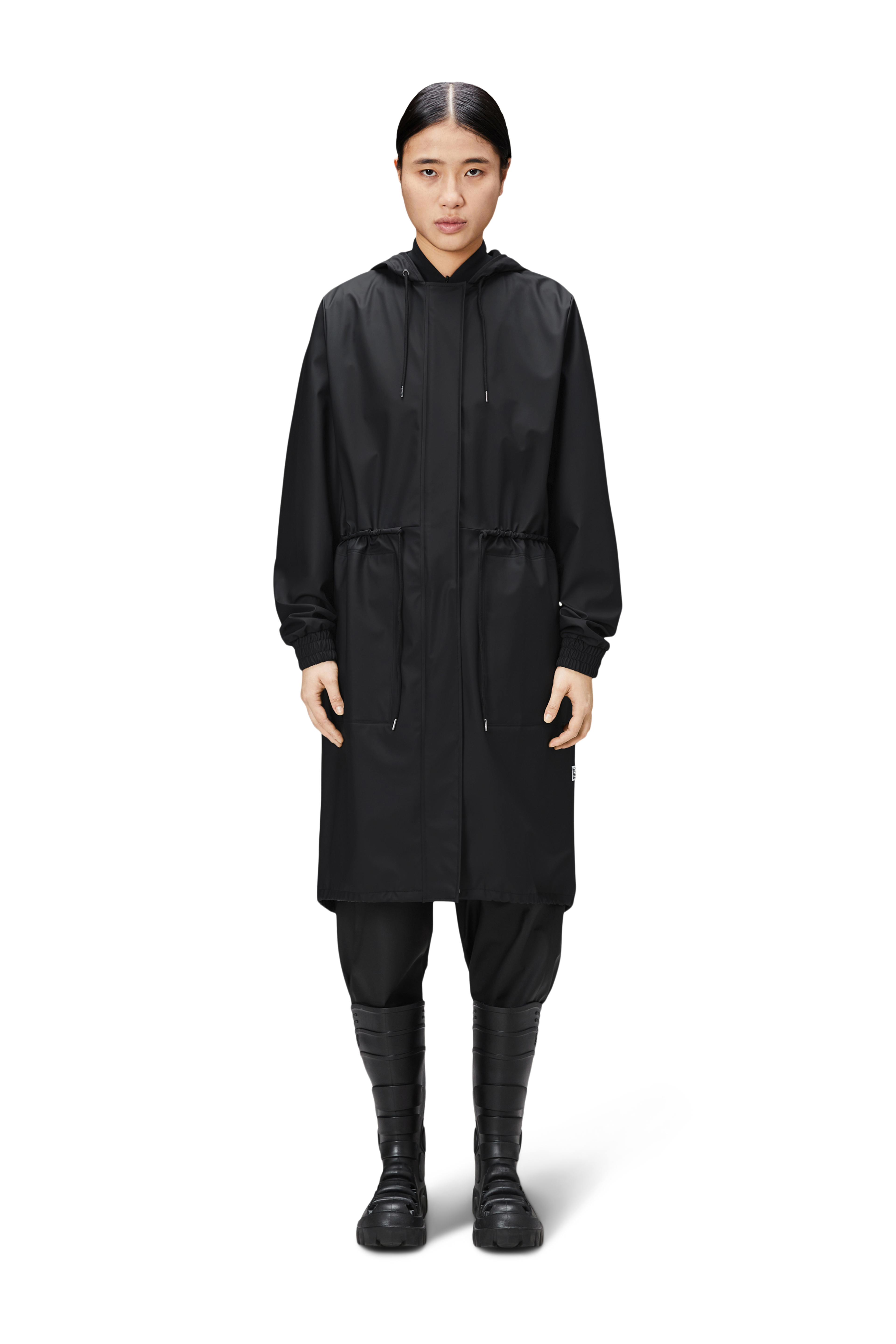 RAINS String W Parka W3 Black Grain