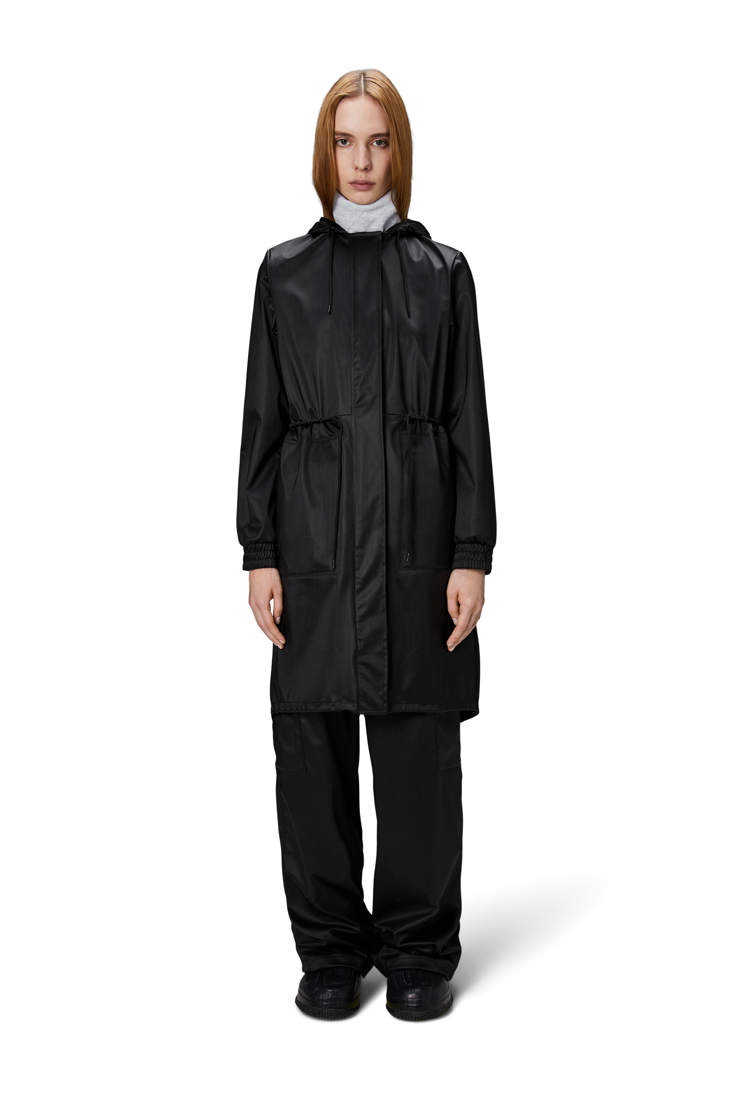 RAINS String W Parka W3 Black Grain