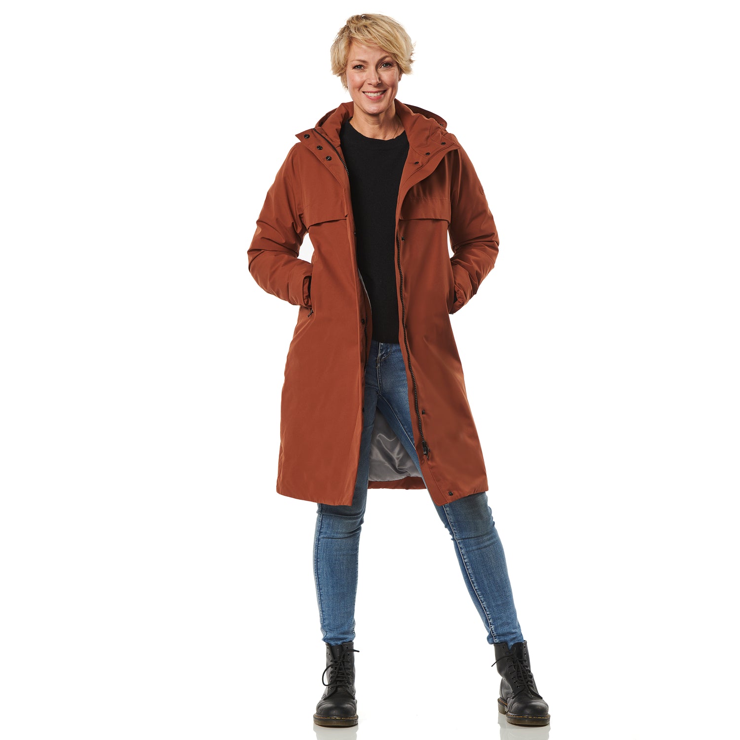 Happy Rainy Days Winterjacke Damen Boston Kangaroo Rust