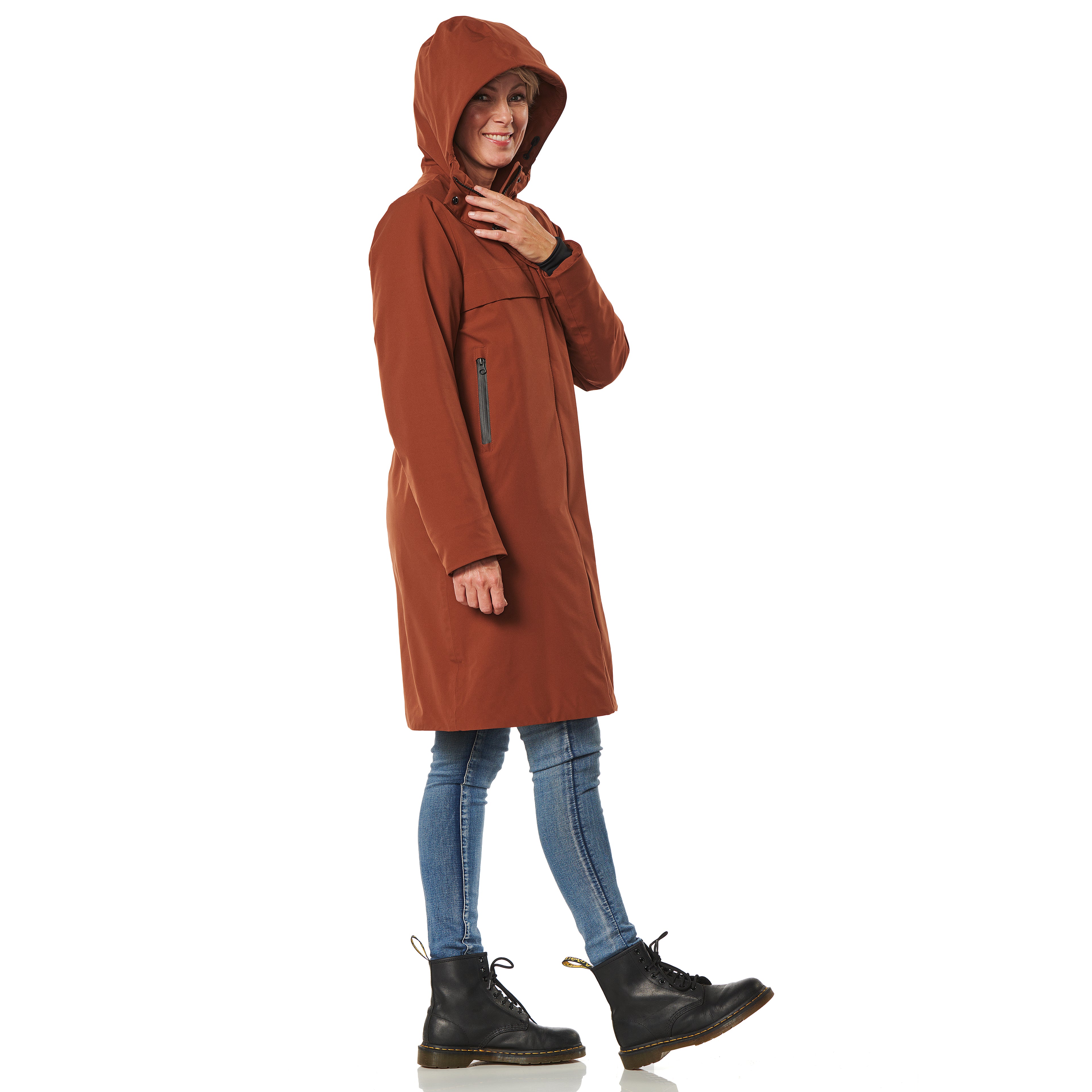 Happy Rainy Days Winterjacke Damen Boston Kangaroo Rust