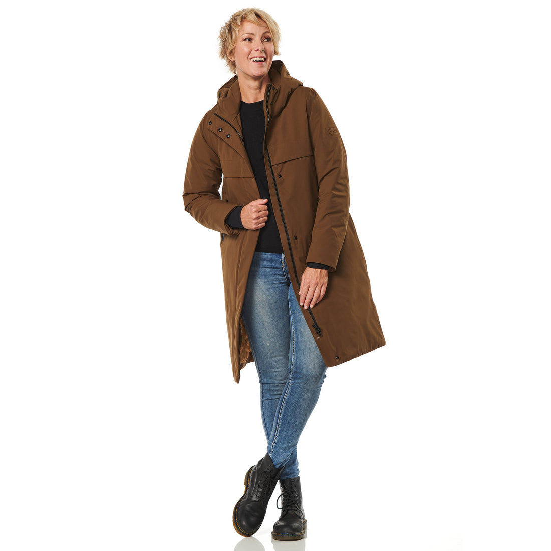 Happy Rainy Days Winter Jacket Women Boston Brown