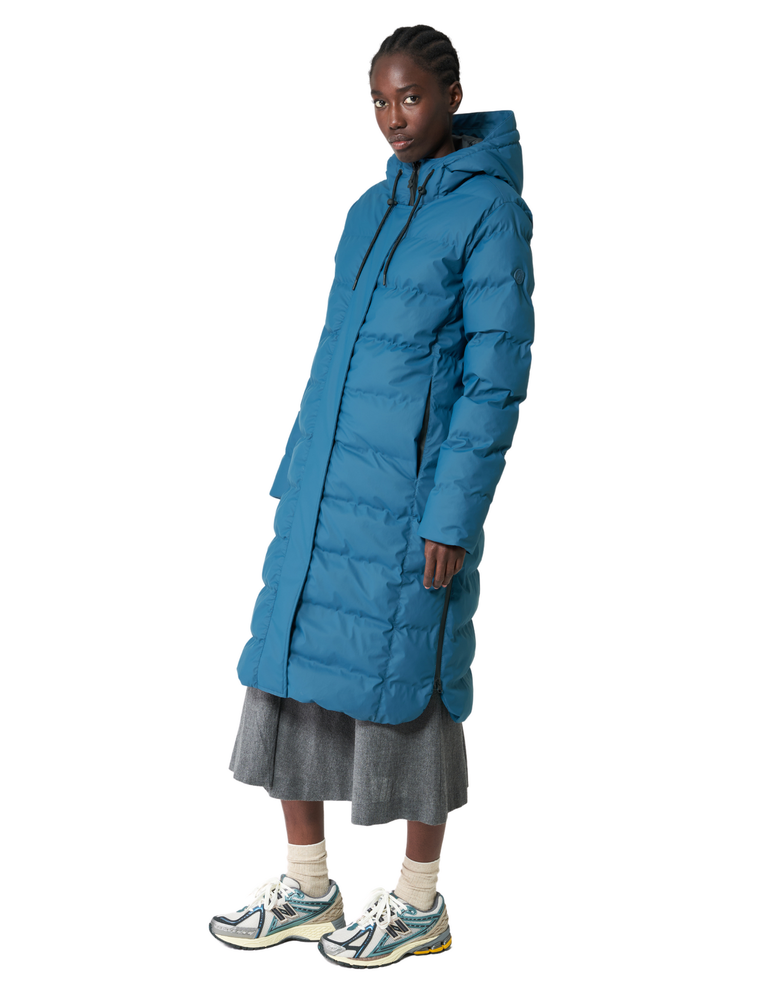 Tanta Lange Damen Puffer Puddle Stone Grey