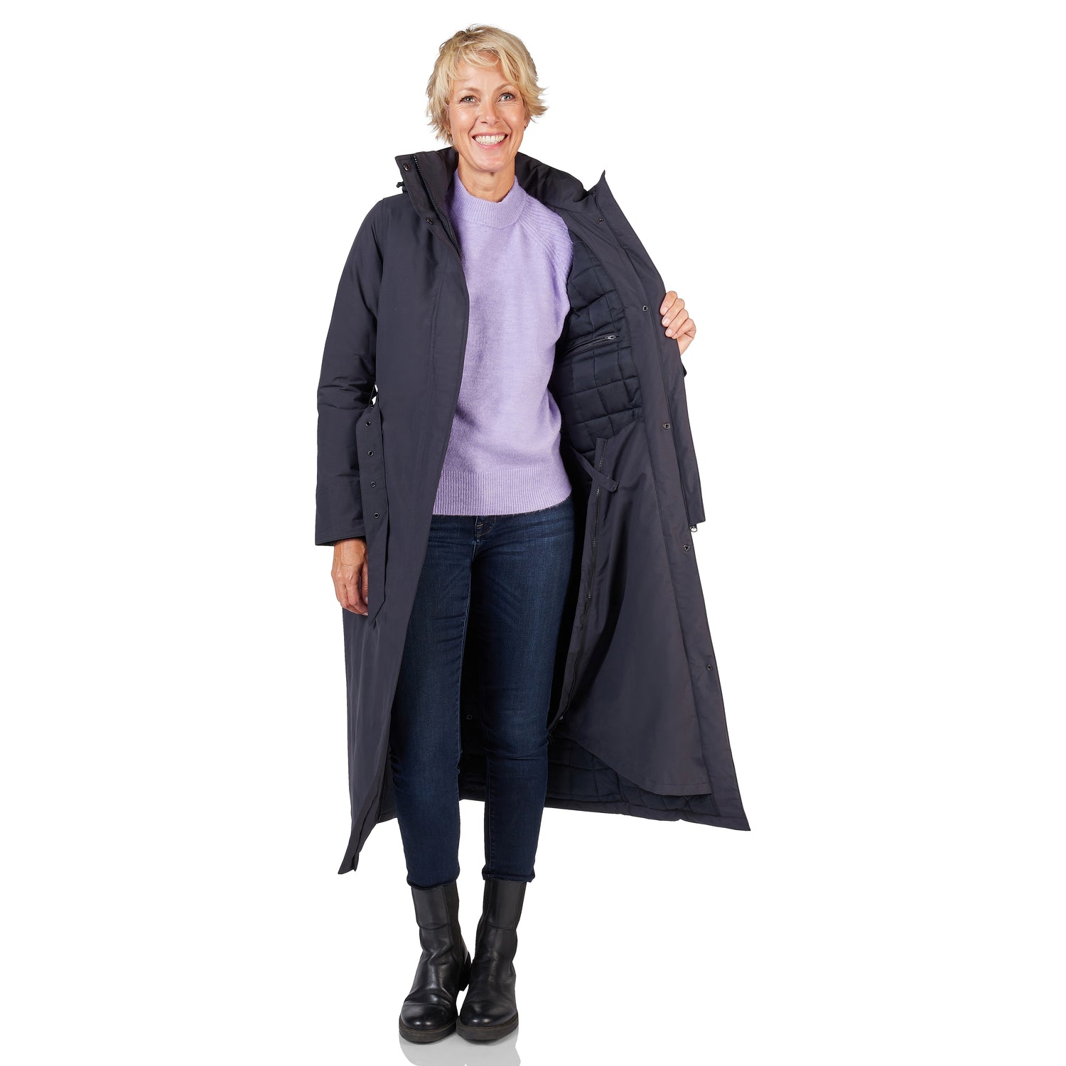 Happy Rainy Days Toronto Winter Jacket Blue Graphite