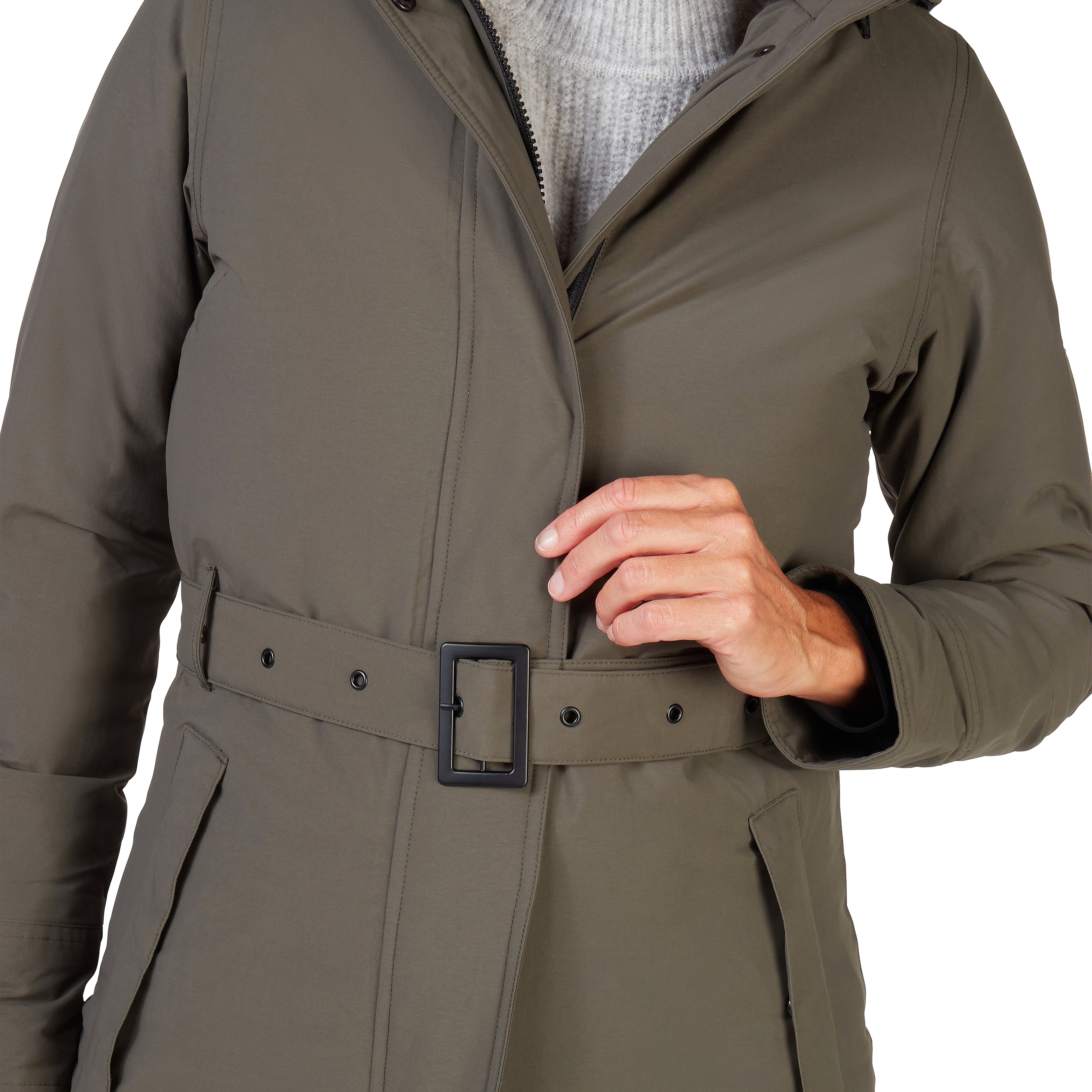 Happy Rainy Days Toronto Winter Jacket Olive