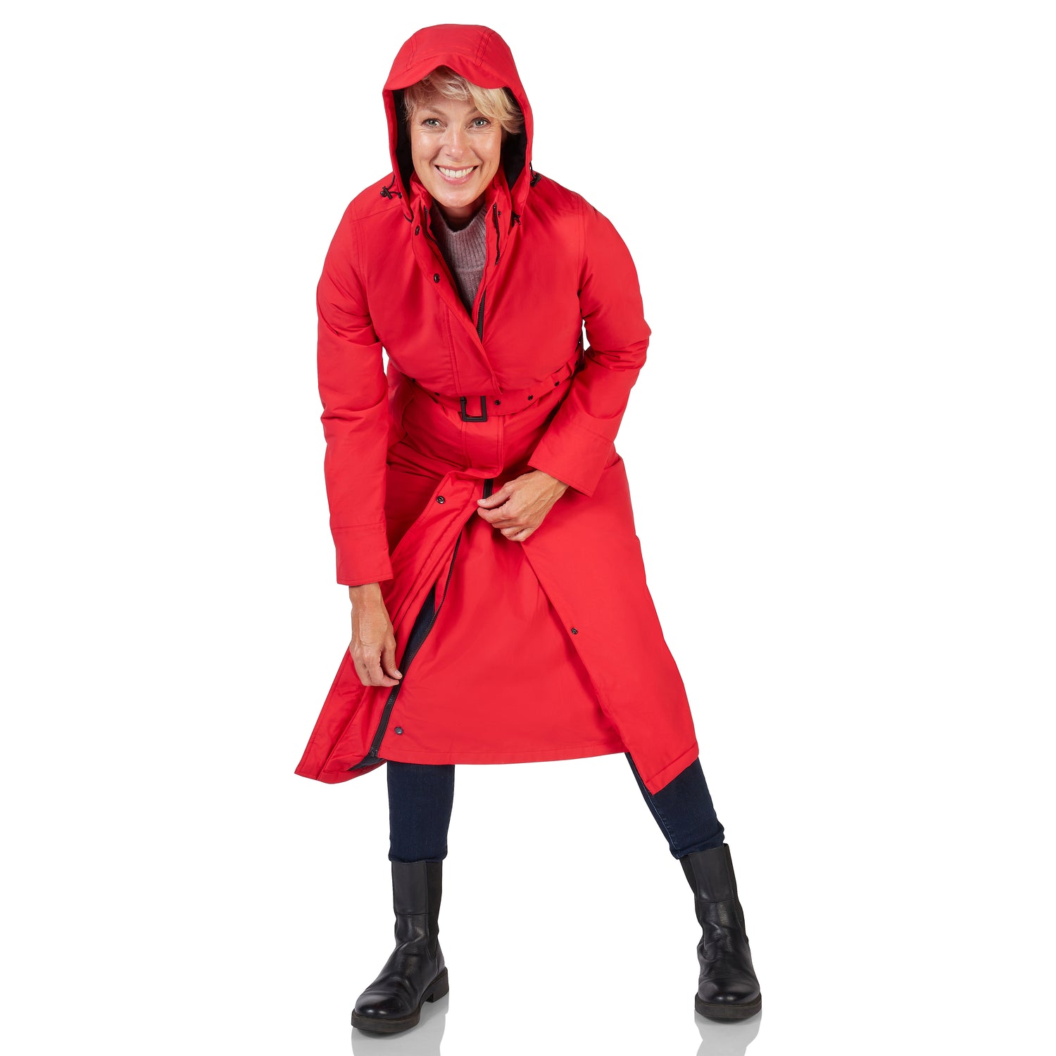 Happy Rainy Days Toronto Winter Jacket Red