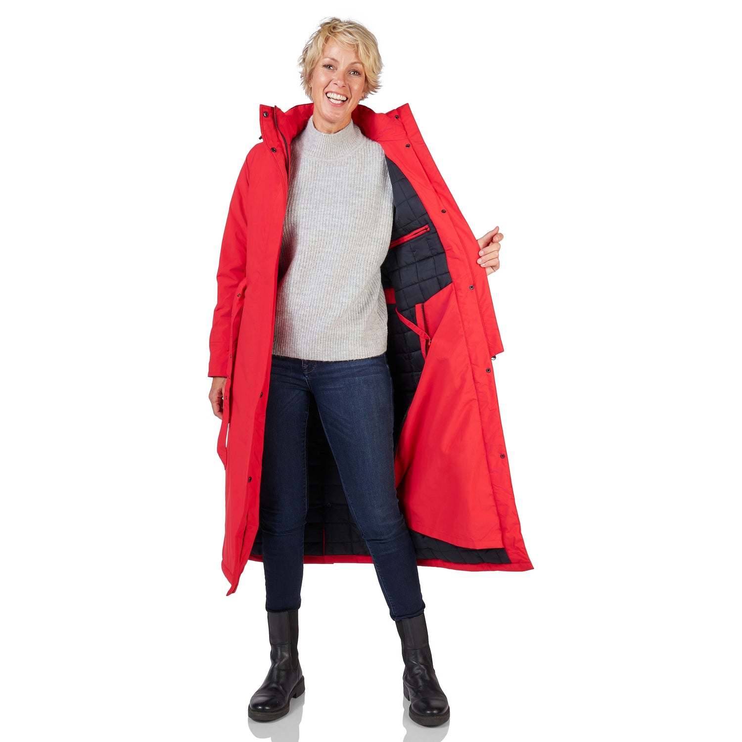 Happy Rainy Days Toronto Winter Jacket Red