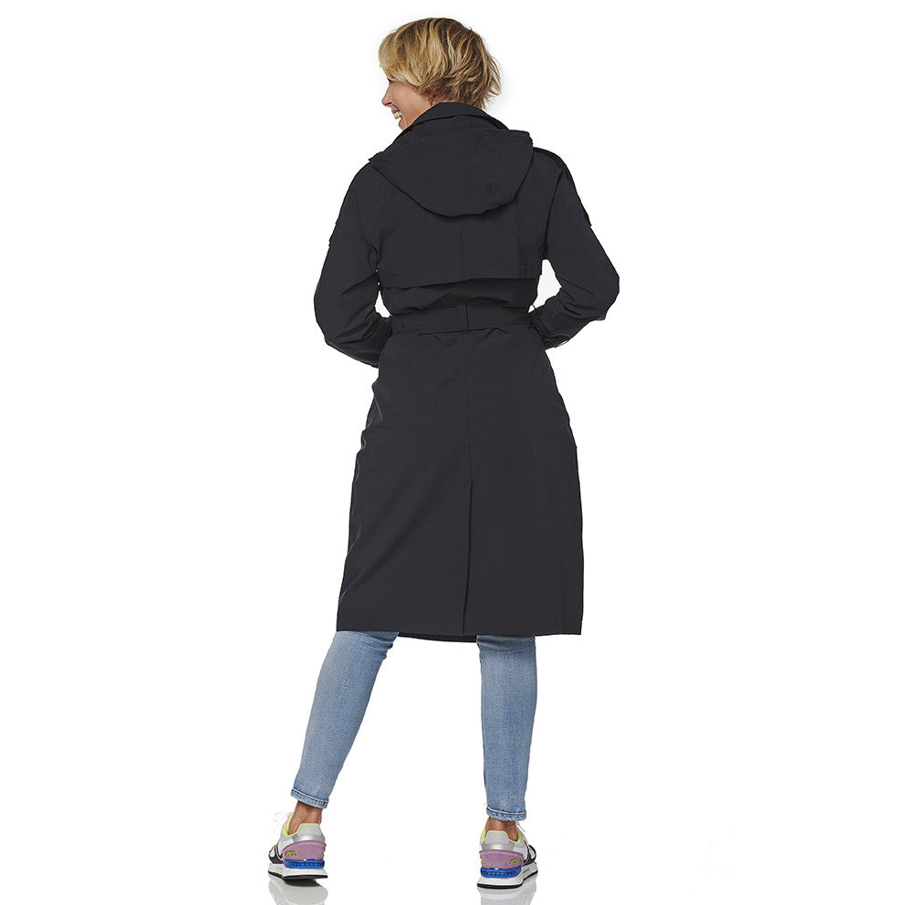 Happy Rainy Days Trenchcoat Dames Brooklyn Blauw