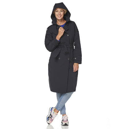 Happy Rainy Days Trenchcoat Dames Brooklyn Blauw