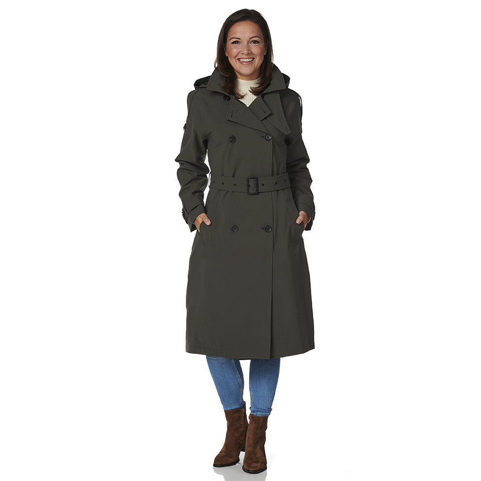 Happy Rainy Days Trenchcoat Dames Brooklyn Groen