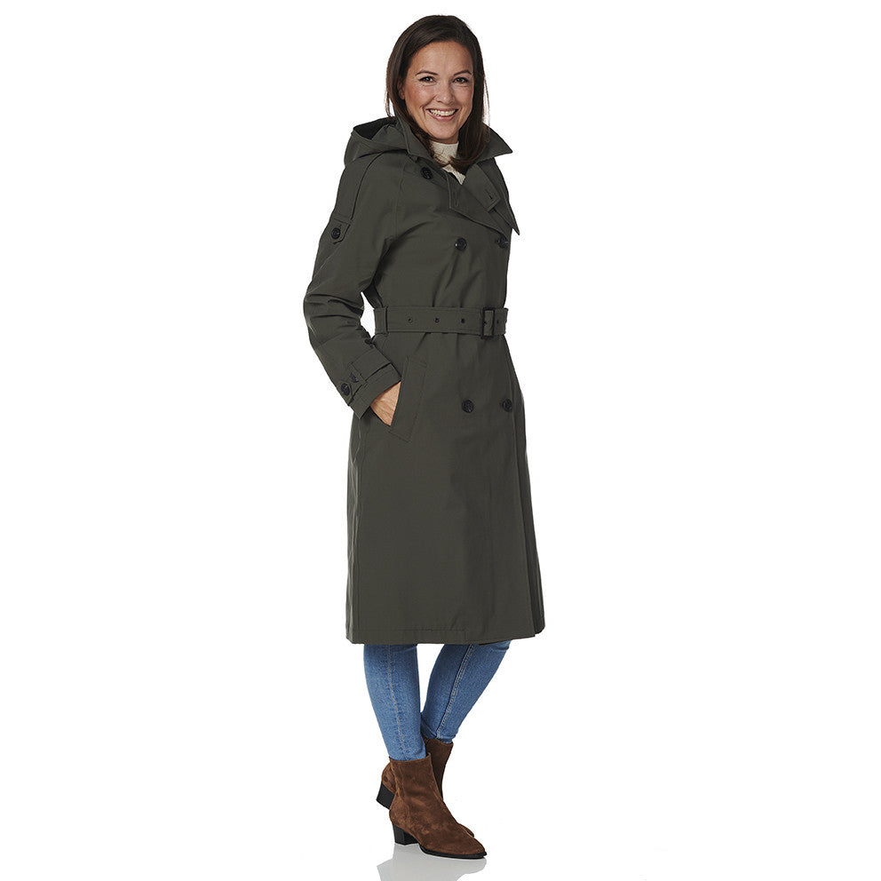 Happy Rainy Days Trench Coat Women Brooklyn Green