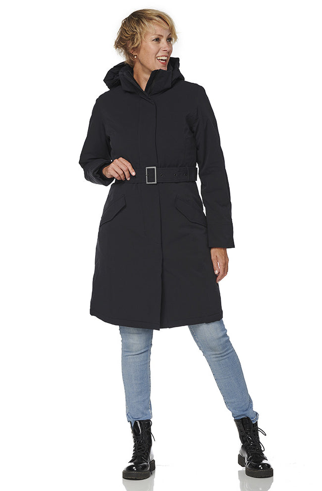 Happy Rainy Days Winterparka Dames Calgary Blue Graphite