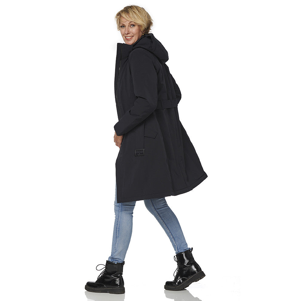 Happy Rainy Days Winterparka Dames Calgary Blue Graphite