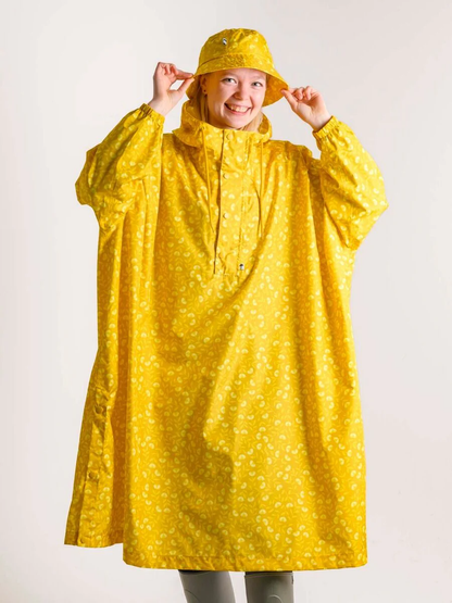 Danedream Drops Poncho Dark Yellow Fleuri