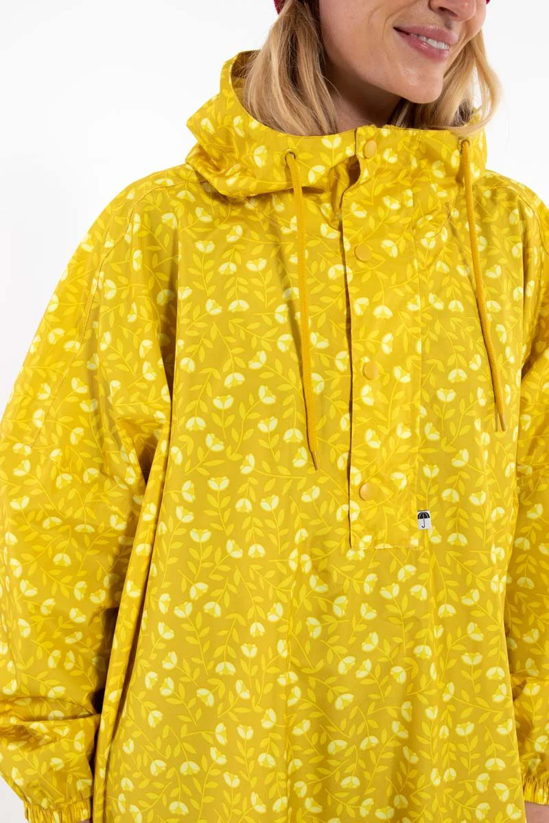 Danedream Drops Poncho Dark Yellow Fleuri