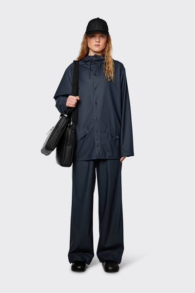 rains jacket navy woman front