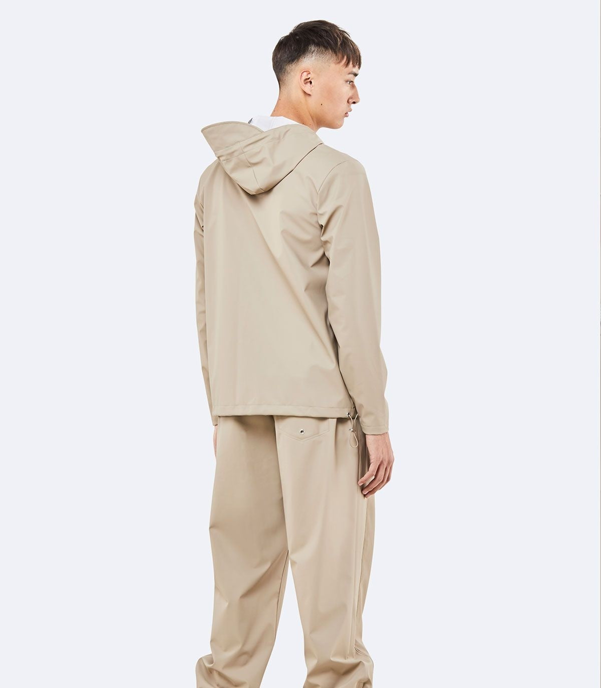 rains-short-hooded-coat-beige