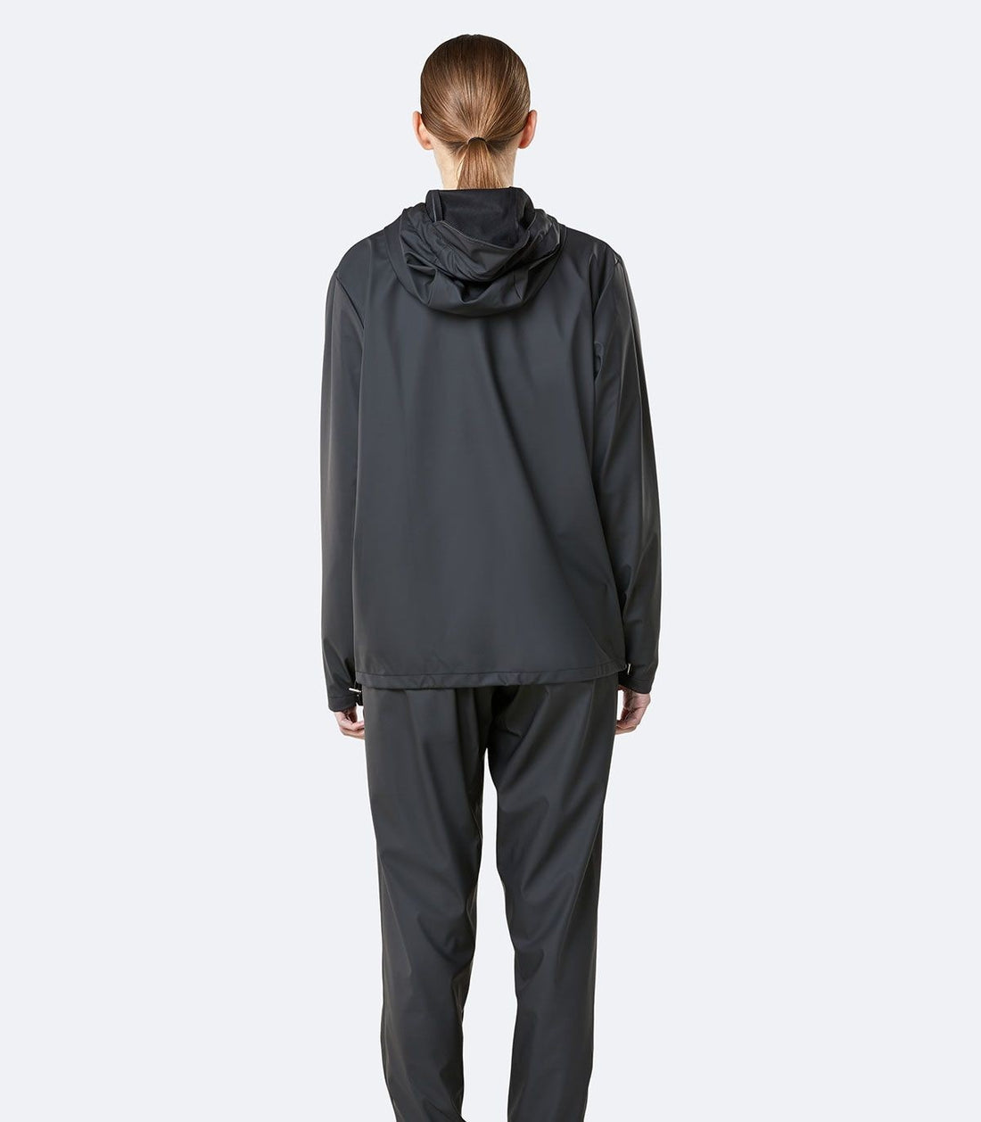 rains-short-hooded-coat-zwart