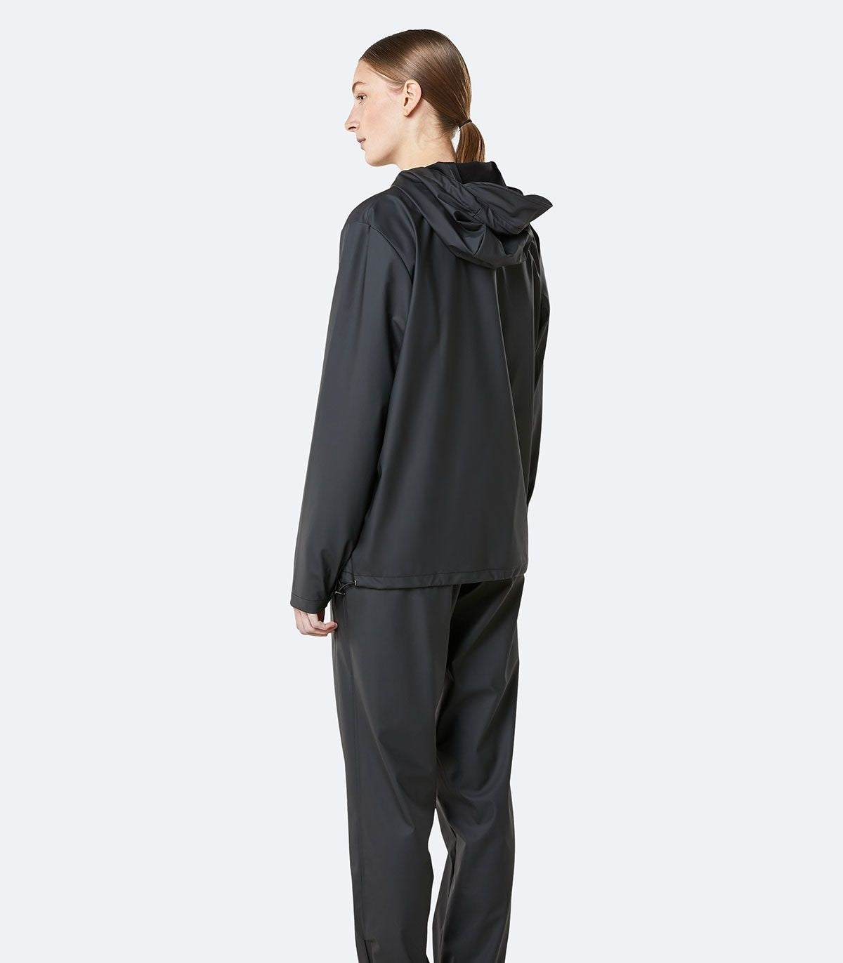 rains-short-hooded-coat-zwart